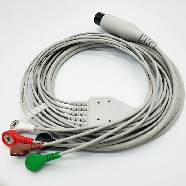 GE 5 leads Snap Connector Proximal ECG Lead Wires , Durable 6 Pin ECG Accessorie
