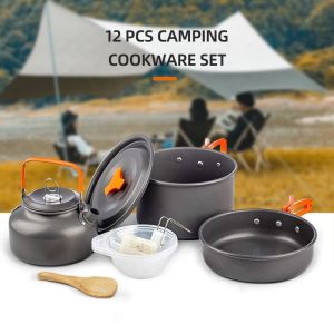 Camping Outdoor Cookware Sets Portable Folding Teapot Set