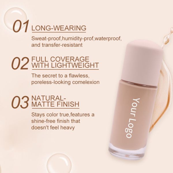 High Quality Vegan Cruelty Free BB Cream Foundation Full Coverage Super Waterproof Liquid Foundation
