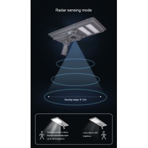 All In One Solar Street Lights with Auto ON/OFF Timing and Dimming PIR Sensor