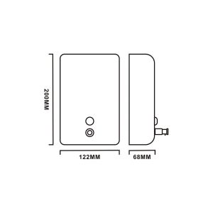 Mirror Finish Manual Toilet Sanitizer Dispenser Logo Printed