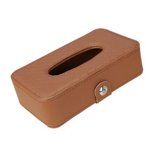 Embossed Leather Car Tissue Box tissue holder for tissues, trash bags and rain