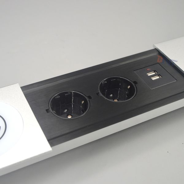 Quality Sliding Power Socket EU Socket With USB Charger wholesale