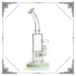 Mixed Color Glass Water Bubbler Percolator Hookah Bong With Matrix Perc