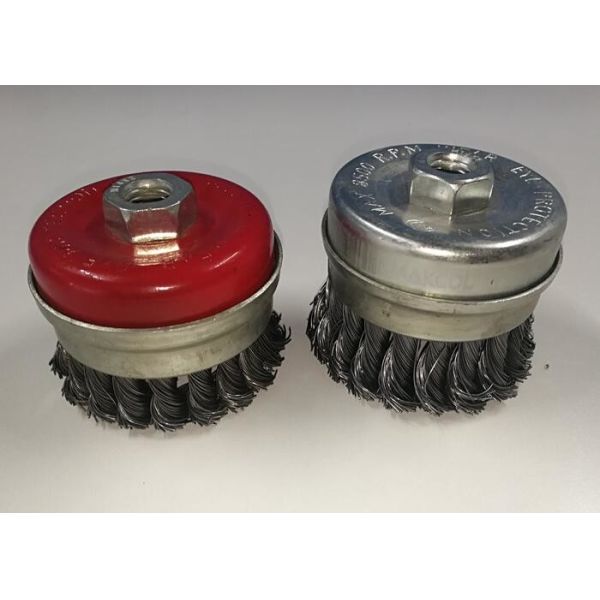 Quality Heavy Duty 4 Inch Wire Cup Brush Twisted with Metal Ring for Surface Cleaning wholesale