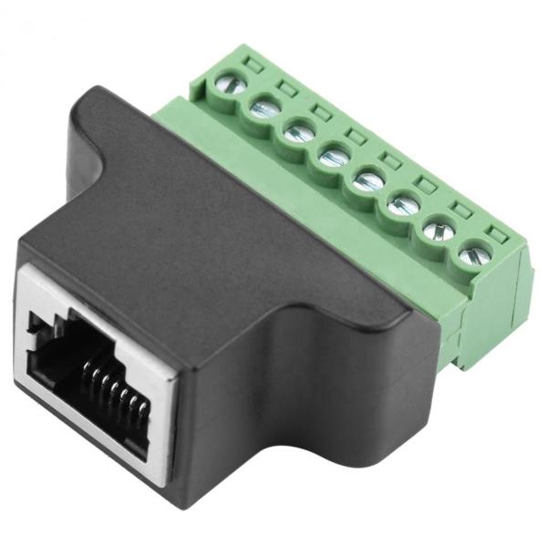 Quality RJ45 Female Jack 8P8C to 8 Pin Screw Terminal Block Adapter for CCTV Vedio Solution wholesale