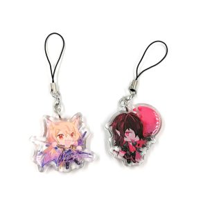 OEM ODM Phone Charm Anime Design With Double Glitter Epoxy Resin