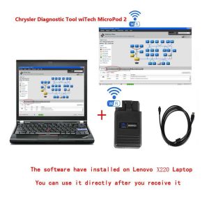 WIFI Chrysler Diagnostic Tool WiTech MicroPod 2 With Lenovo T420 Laptop