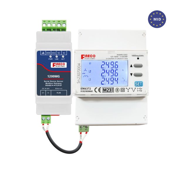 Quality EM4372  3 phase power analyzer energy meter~Modbus ~MID approved wholesale