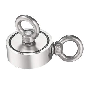500IB 1000 IB double side fishing pot magnet with eyebolt