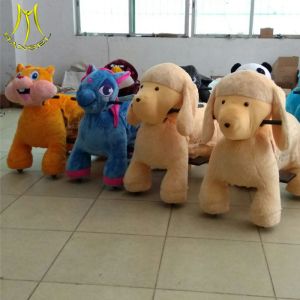 Hansel shopping mall plush toys stuffed animals on wheels plush animal electric