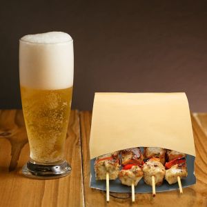 China Paper Type Kraft Paper Customized Size Bbq Food Bag With Aluminum Foil on sale