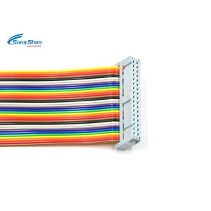 Double Rows IDC Ribbon Cable Custom Conductor Length 0.3m 2KV 10mA Withstand