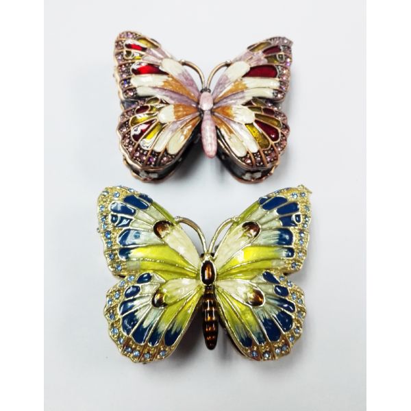 Meatl Butterfly Trinket Box Butterfly Pewter Jewelry Boxes