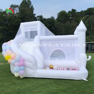 Bouncer Slide Combo Inflatable Bouncy House Castle With Slide and Pool Jumping