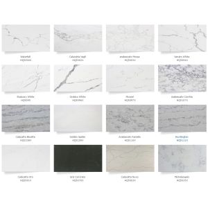Cheap White Quartz Solid Stone Countertops For Kitchen 2.5 G / Cm3 Bulk Density for sale