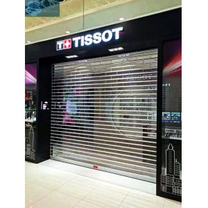 Cheap 4000mm Width 2.2mm PC Panel Aluminum Clear Roller Shutters for sale