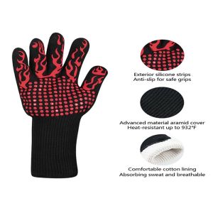 932 °F Heat Resistant Food Handling Gloves Aramid Fiber And Cotton Material