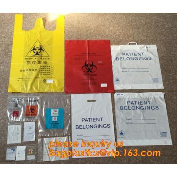 Quality LDPE Drawstring Type Biohazard Waste Garbage Bag, HDPE Drawstring Type Biohazard Waste Garbage Bag, Isolation Infectious wholesale