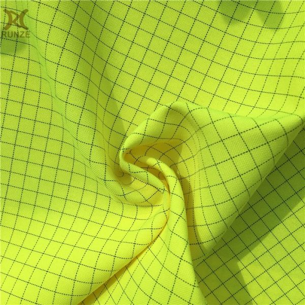 300D Polyester Woven Plain Check Anti-Static Oxford Fabric For Medical Cleanness Clothing