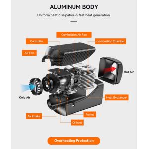 RV Trailer Truck Boat Parking Diesel Heater With Smart LCD Display 10L Fuel Tank