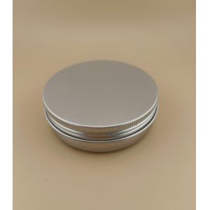 Customized CRC Possible Big Silvery Aluminum Case With Screw Cap For Cosmetic