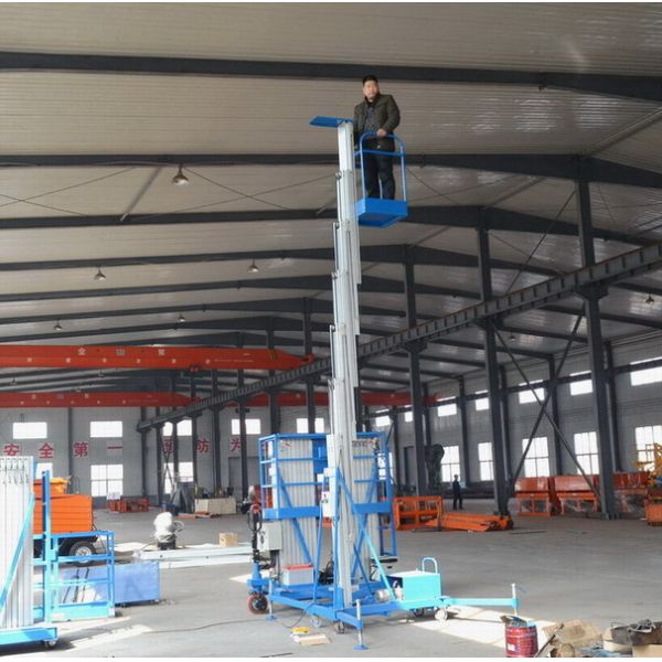 8m 100kg Single Mast Aerial Work Platform Lift for Window Cleaning 100kg