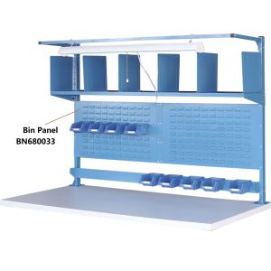 Cheap Bin Panel Industrial Work Benches Hold Plastic Bins 60&quot; P/C Finish for sale