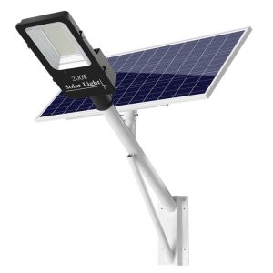 Cheap 60W 1300LM Solar Powered LED Street Lights 5000mA For Garden for sale