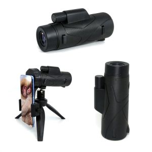 High Magnification BAK4 Mobile Phone Monocular Telescope 10x42 12x50