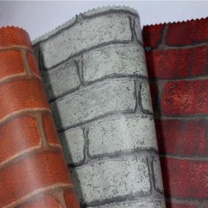 Cheap 60cm*10m Roll Brick Design Pvc Wall Stickers Waterproof Easy Installation for sale