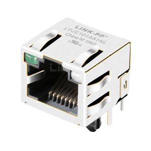 Cheap Tab Up Green/Yellow&amp;Green LED 1X1 Port Ethernet RJ45 Jack without Integrated Magnetics for sale