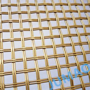 Aluminum Decorative Woven Wire Mesh With Shiny Or Matt Surface