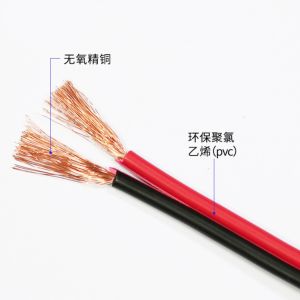 Heatproof Red Black Speaker Cable Copper Core Practical 1.5 Mm