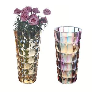 China Colorful Crystal Vase Home Decoration Vase  Flower Contatiner on sale