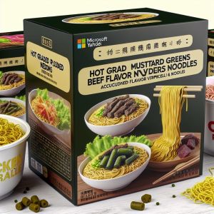 Hot Grade Pickled Mustard Greens Beef Flavor Vermicelli Noodles 189gx12