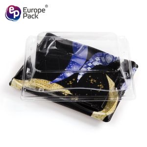 Factory direct disposable plastic take away sushi tray with lid
