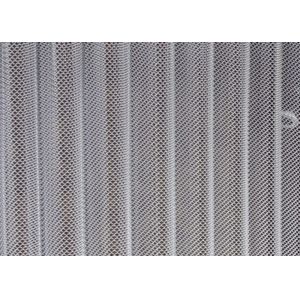 White Metal Coil Drapery Screen Chain Link Type With Length / Width Customized