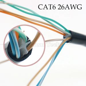 High Quality Network Ethernet Cta6 26AWG RJ45 8p8c Female Socket to Open Tinned
