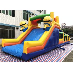 Cute Minions Blow Up Obstacle Course Yellow Minions Playground With Giant Slide