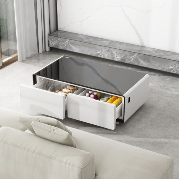Living Furniture Modern Coffee Table with Frozen Drawer and Refrigerator 1295