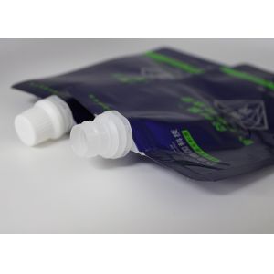 Gravure Printing Food Grade Stand Up Pouch With Spout 12mm For Wash Fluid Liquid
