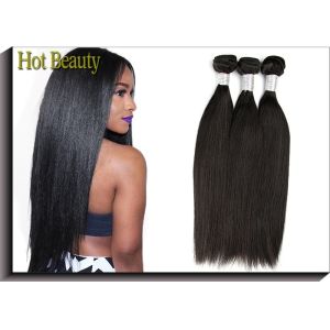 China Custom Peruvian Remy Virgin Human Hair Extensions For Women , Black Straight on sale