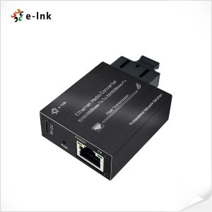 China Micro type 10/100/1000Base-Tx to 100/1000Base-Fx 5VDC power input Ethernet Media Converter on sale