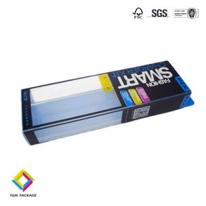 Empty Cardboard Earphone Packing Box With Transparent Window Folding Carton For