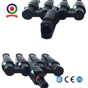 T Branch Solar Connector Plugs 4 To 1 Way Adapter For Pv Panel Cable Connection