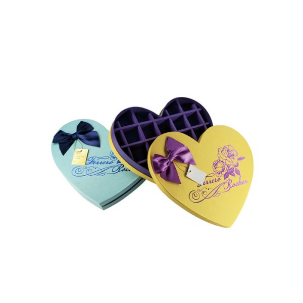 Quality Yellow Chocolate Presentation Boxes Heart Shaped Chocolate Box Funny Sweet Style wholesale