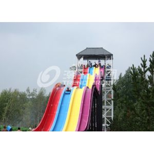 Commercial FRP Fiberglass Rainbow Water Slides customized SGS ISO9001