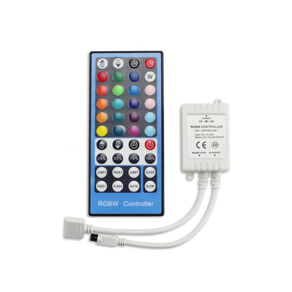 40 Key RGBW Smart LED Strip Controller 5 Pins IR Remote Control For SMD 5050