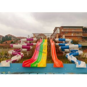 Aqua Park Adult Pool With Water Slides 7-15m Height For Entertainment